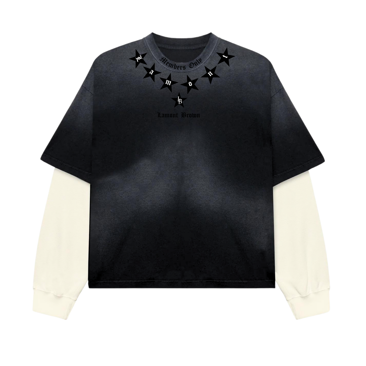 Lamont Brown Faded Layered Tee