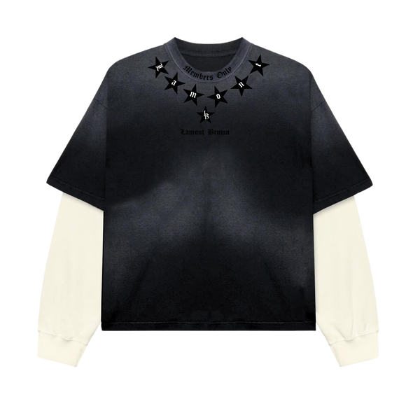 Lamont Brown Faded Layered Tee