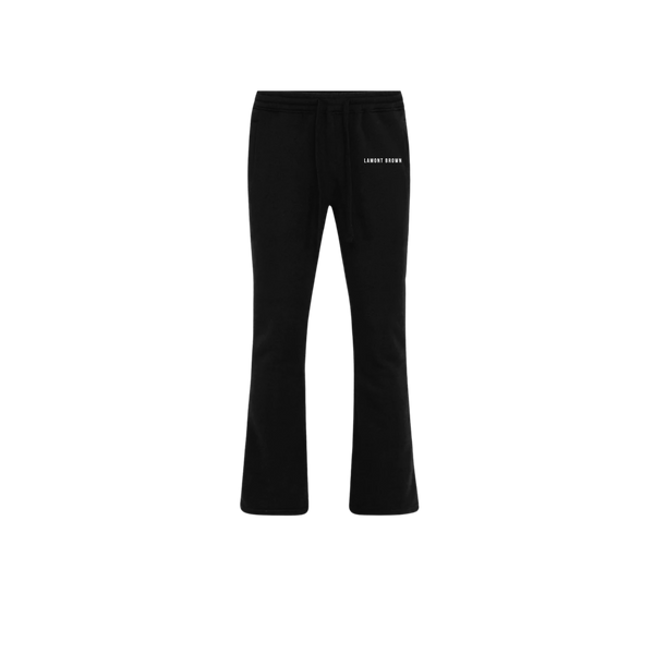 Lamont Brown Flared Sweats - Black