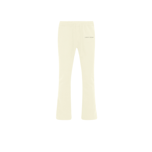 Lamont Brown Flared Sweats - Creme