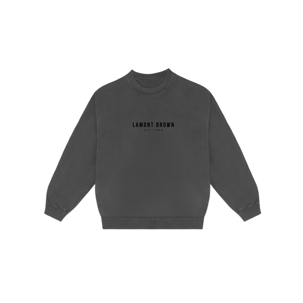 Lamont Brown Essential Crewneck Charcoal Grey